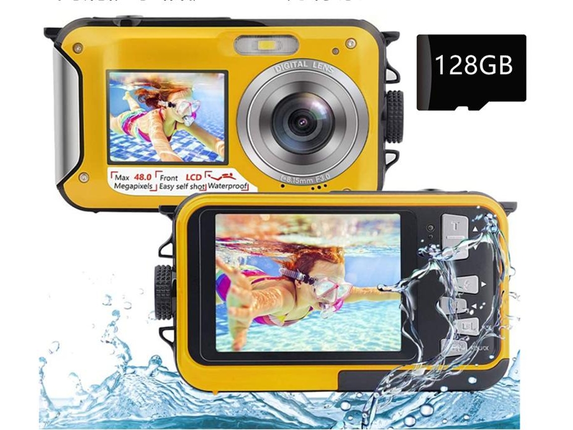 Cámara digital impermeable SZSMART W-Xj-009 (128 GB - Full HD 2.7K - 48Mp 16X)