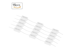 15 Piezas Resistencia De Potencia Bobinada De Alambre Cerámica Cemento 5w 500 Ohm 5% Blanca
