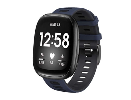 Correa Pioneer para Fitbit by Google Versa 3 Azul Escuro y Negro