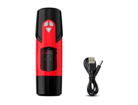 Masturbador masculino automático, copa mastubator de rotación telescópica (rojo) YIZHOOD