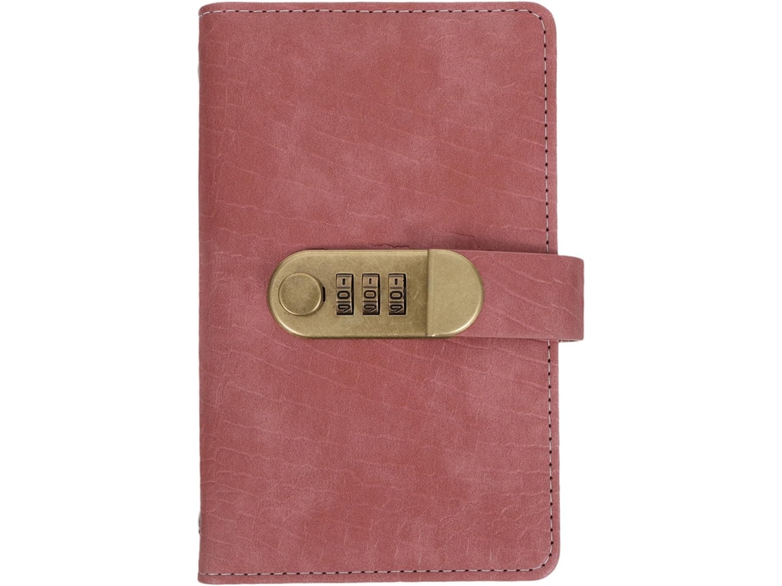 Libreta De Ahorros Con Cerradura De Combinación Y Candado, Organizador De Billetes De Piel Sintética Con Efecto Cocodrilo.
