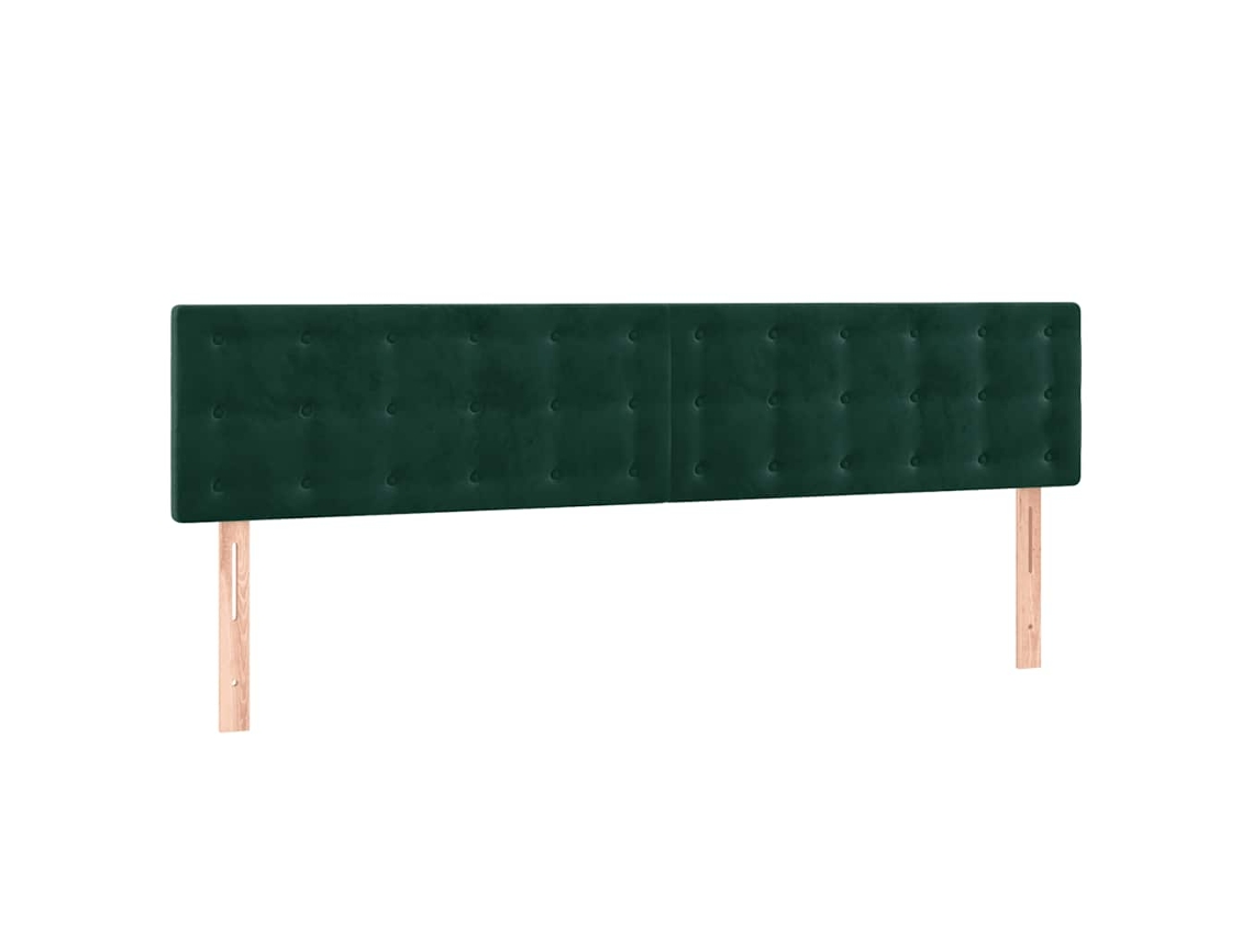 Maison Exclusive - Cabeceros 2 Unidades De Terciopelo Verde Oscuro 90x5x78/88 Cm