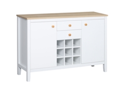Aparador Cozinha Gavetas Adega Móvel Sala Jantar Branco 110x35x75