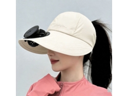 Sombrero (caqui) Con Energía Solar Y Ventilador