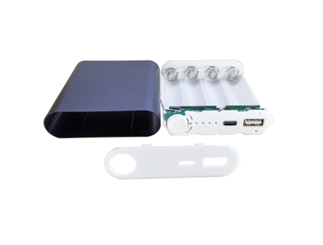 Cuatro cajas de batería 18650 sin soldadura Carcasa de fuente de alimentación móvil Carcasa de banco de carga tipo C Caja de batería de aleación de...
