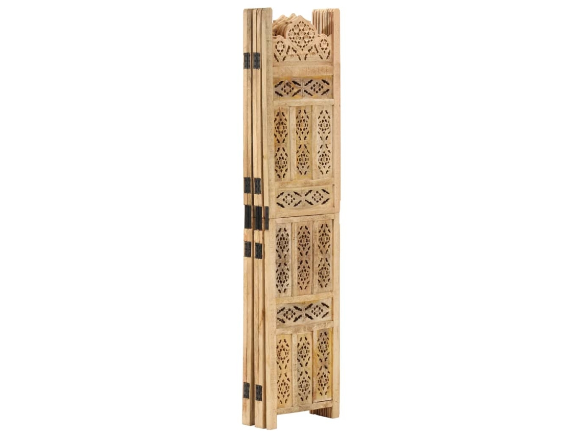 Biombo de 5 paneles tallado a mano | Separador de ambientes | Separador de espacios 200x165cm Madera maciza