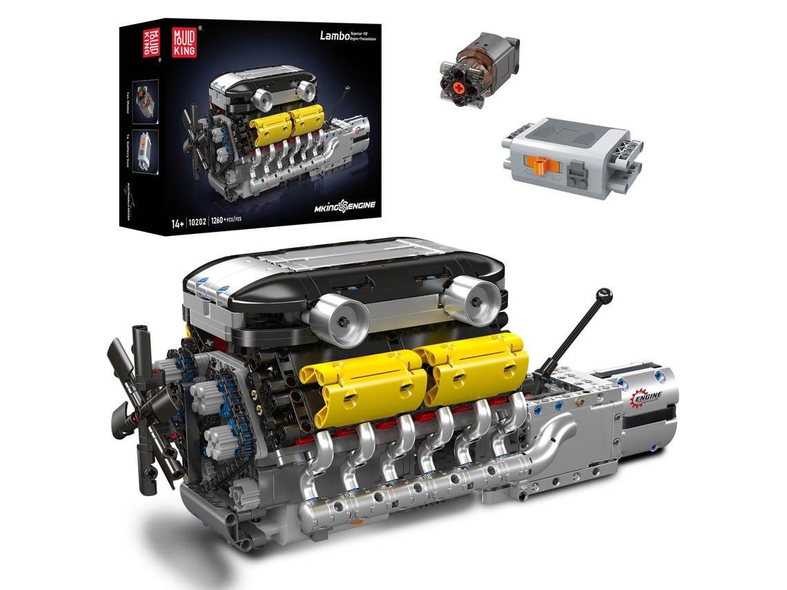 Kit de modelo de motor V12 funcional con engranajes MDUG (10202 piezas)