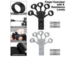 Entrenador de dedos con 6 resistencias diferentes, paquete de 2, multicolor*