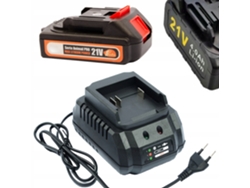 Batería de iones de litio de 21 V y 1,5 Ah con cargador | Compatible con herramientas eléctricas Makita de 18 V a 21 V