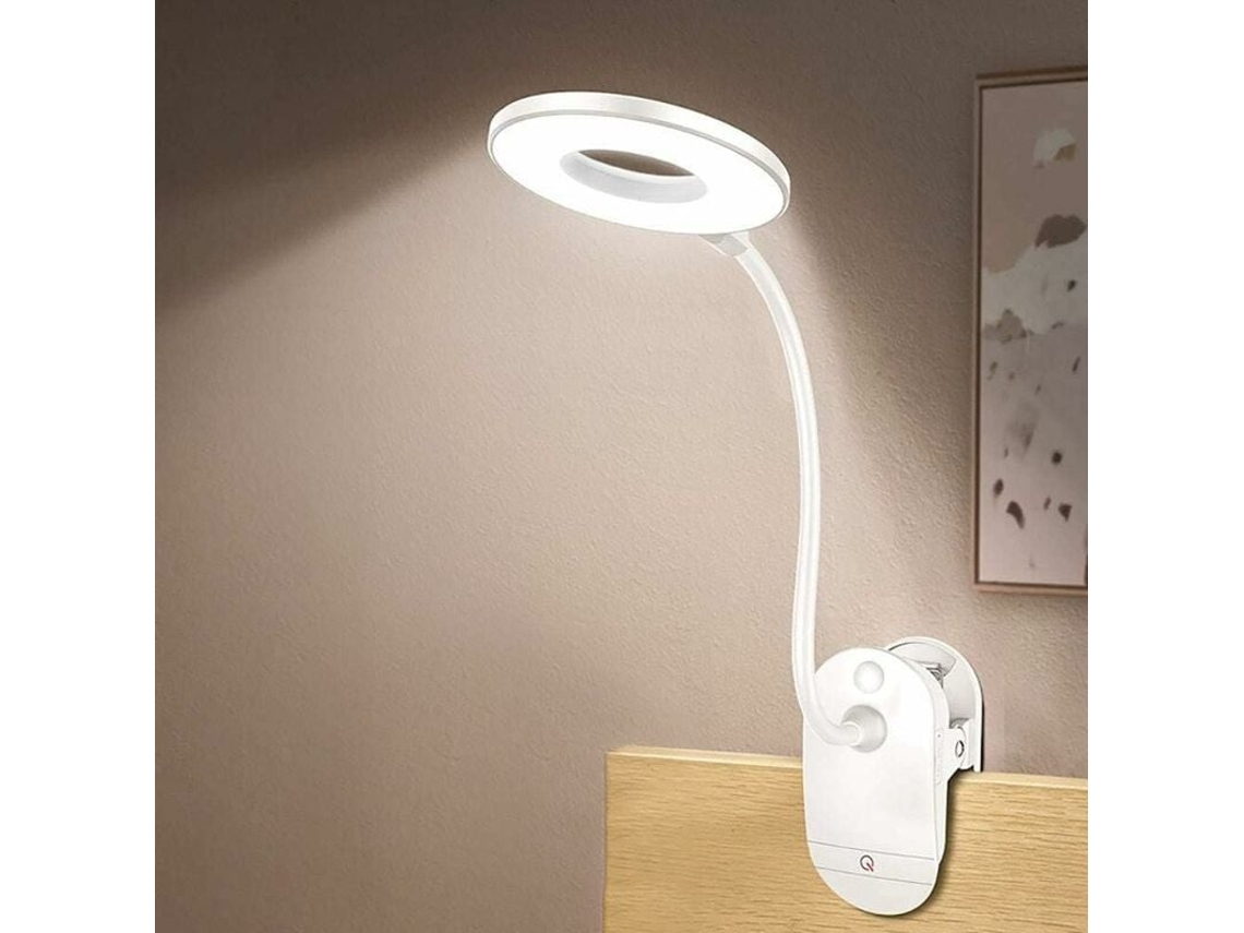 Lámpara de lectura con protección para los ojos, luz de lectura con brillo ajustable y control táctil, segura para los ojos, clip magnético con P