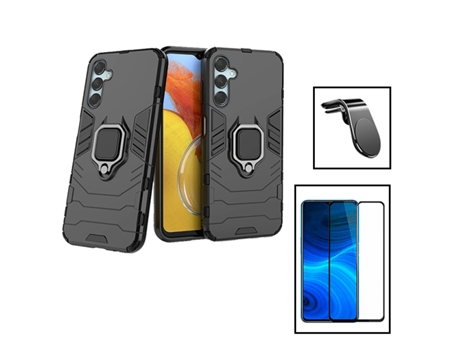 Kit De Película De Vidrio Templado De Cubierta Completa 5D 3X1 Soporte Magnético De Defensor Militar L Coche De Conducción Segura Para Samsung Gala...