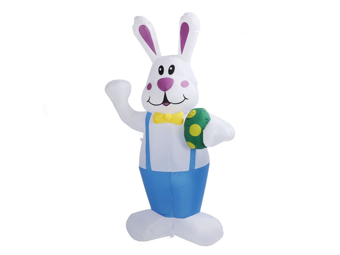 Decoración Hinchable De Conejo Para Jardín 6.2ft Con Luces Led Para Pascua Navidad Uk 220v