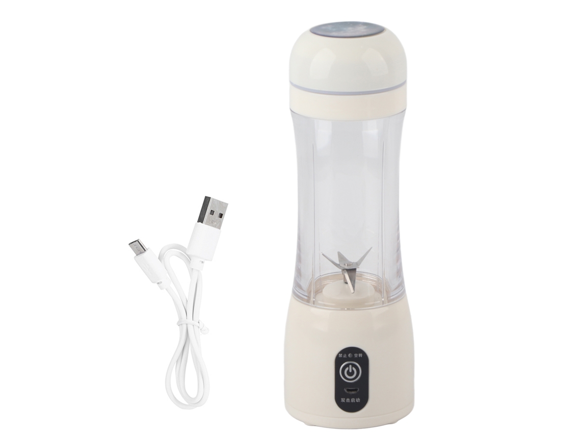 MEOIRUERY Miniexprimidor Eléctrico Portátil para Hogar, Pequeño Exprimidor con Carga USB, Blanco