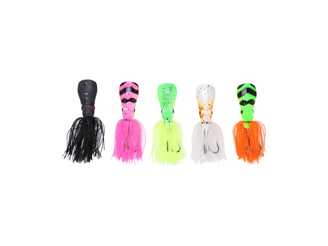 2026rebe-6pcs Señuelo Falso Rana Duro 7cm 16.5g Bait Con Doble Gancho Para Pesca De Agua Dulce Y Salada