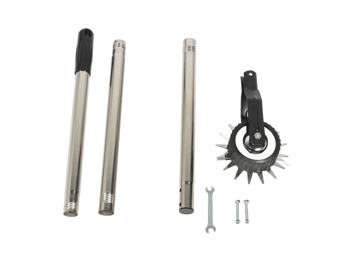 Cortabordes Manual Rotativo Con Una Sola Rueda, Acero Inoxidable Con Manganeso, Para Paisajismo De Jardines, 135 Cm.
