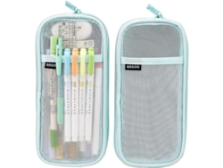 2026rebe-estuche De Lápices Transparente De Malla, Estuche Con Cremallera, Estuche Claro (verde)