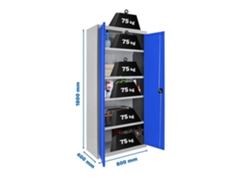 Armario multiusos metálico Simonlocker Prof.mon.multi. 180x80x40 2/4 Gr/azul