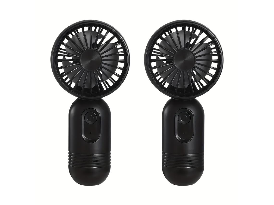 Juego De 2 Mini Ventiladores Personales Ligeros, Con Control De Flujo De Aire De 3 Niveles, Ideales Para Viajar. Ventilador Que Se Ajusta Pe