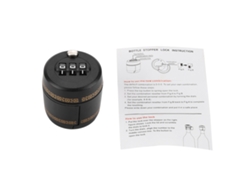 Candado De Combinación Para Botellas De Vino, Tapón De Plástico Hermético Para Conservación Y Seguridad.