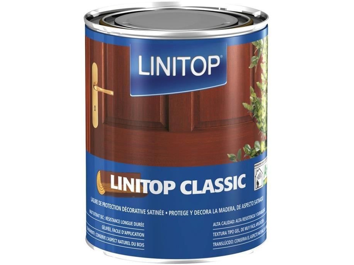 Lazura Satinada Linitop Clásica 2,5 L Protección Madera Acabado Satinado Interior/exterior