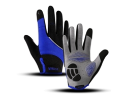 (azul L) Guantes Unisex Para Ciclismo Y Senderismo Al Aire Libre, Engrosados, Transpirables, Antideslizantes Y Que Absorben Los Impactos.