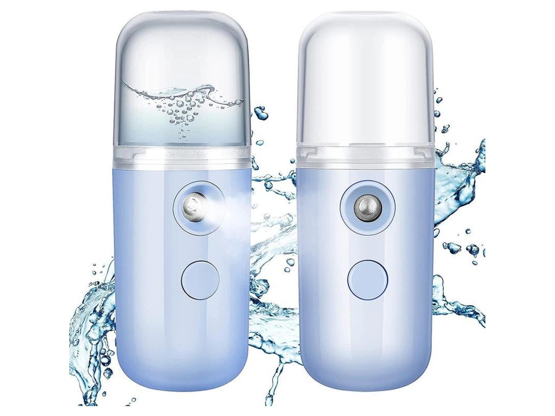 2 Vaporizadores Portátiles Mister Facial Nano De 30 Ml Con Conexión Usb Para Extensiones De Pestañas E Hidratación Phe.