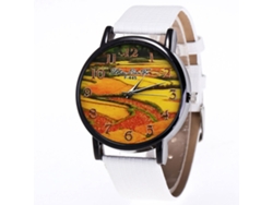 Elegante Reloj De Pulsera Unisex De Cuarzo Blanco: Duradero Y Moderno.