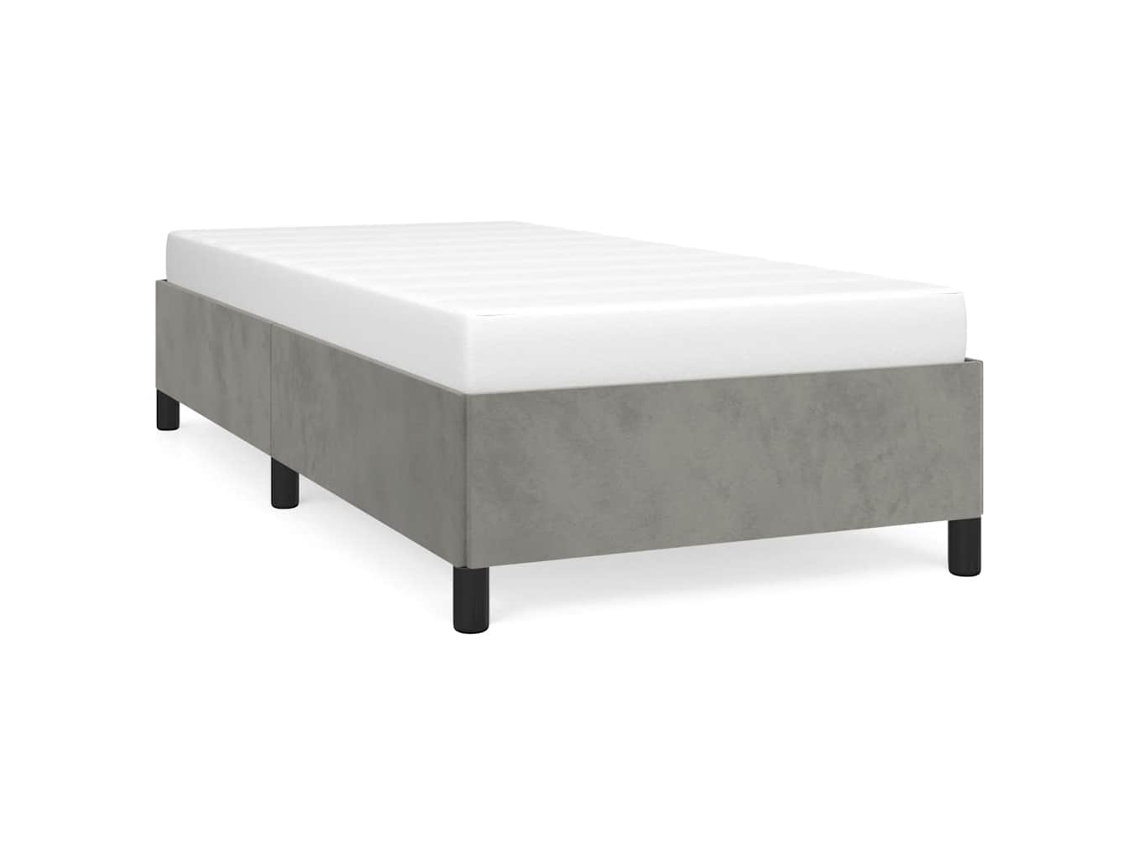 Maison Exclusive - Estructura De Cama Sin Colchón, Gris Claro, 100x203 Cm, Twin Xl, Terciopelo