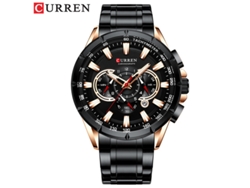 Reloj De Negocios Para Hombre (negro) De Acero Inoxidable, Cuarzo, Fecha, Seis Manecillas, Luminoso