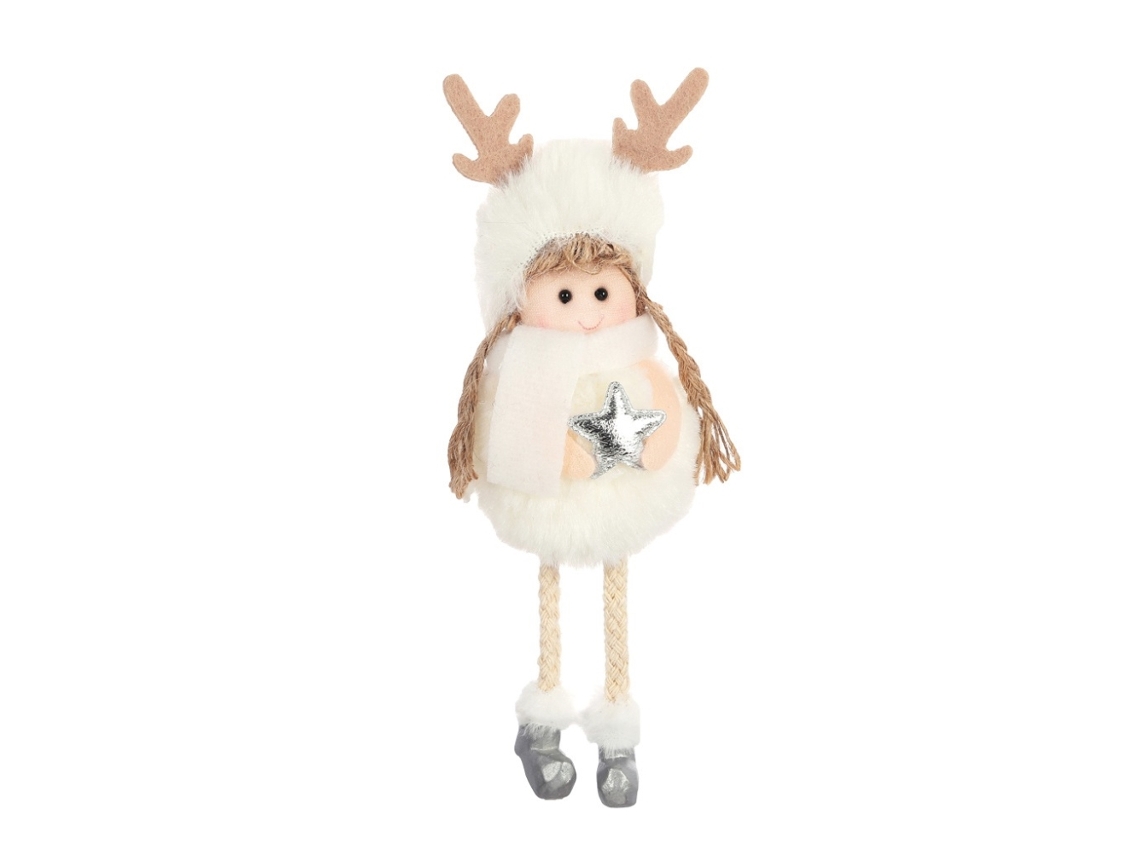 Lindo adorno navideño de ángel, colgante de peluche para el árbol de Navidad