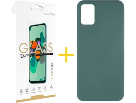 Kit Funda + Protector de Pantalla Samsung Galaxy A51 SKYHE Silicona Líquida (Verde)