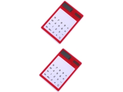 Calculadora solar ultratransparente con pantalla LCD y panel táctil, ideal para Gokoco (2 unidades)