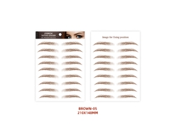 Pegatinas De Cejas Tatuadas 6d Naturales Con Textura De Cabello Para Mujer - 10 Pares