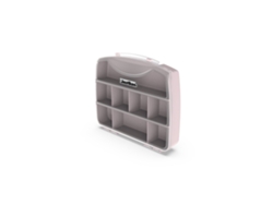 PLASTIKEN Titanium - Maletín Organizador de 19 cm con 8 Compartimentos. Rosa