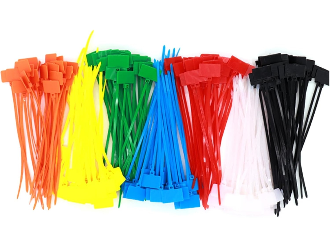 Bridas Para Cables, 250 Unidades, 7 Colores, Nailon Resistente | Gestión