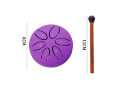 Tambor De Mano Digitallab De 3 Pulgadas Con 6 Notas En Escala Menor Para Bebés Con Baquetas (morado)