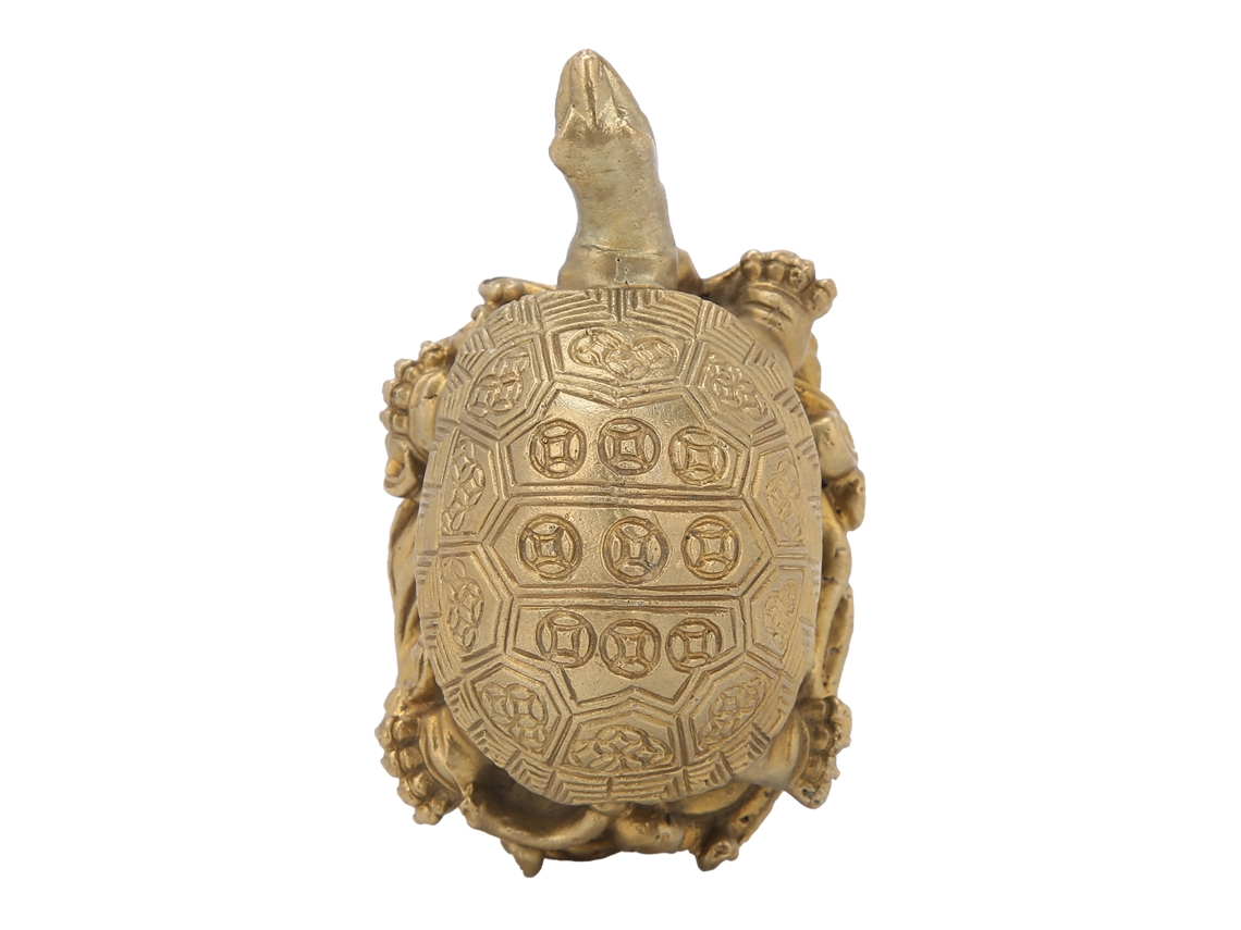 Estátua de Tartaruga de Latão Decorativa Colecionável para Mesa Casa Presente