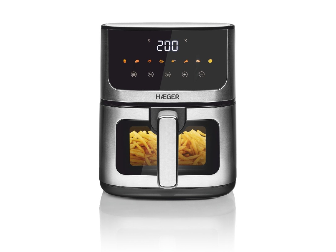 Freidora Digital sin Aceite HAEGER Magic Window - 4,7 L, 8 Programas, Pantalla digital,1200W