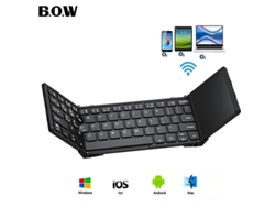 Teclado inalámbrico plegable, teclado recargable con panel táctil, teclado Bluetooth plegable para múltiples dispositivos Ly Ebike