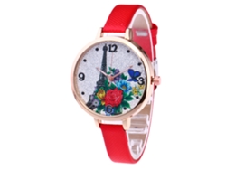 Elegante Reloj De Pulsera De Cuarzo Para Mujer, Informal, Rojo Brillante, Regalo De Moda