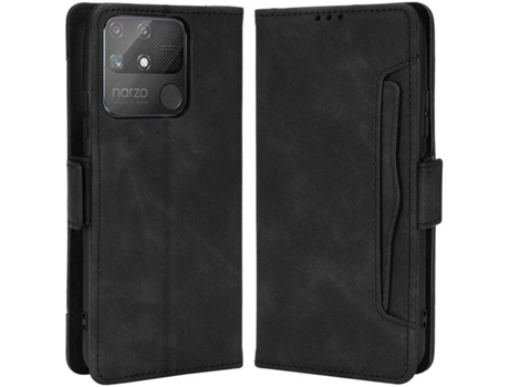 Funda Realme Narzo 50A HFS-HOUSE Cartera Negro