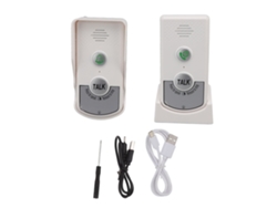 Intercomunicador de timbre inalámbrico Primerox de 1000 m con carga USB y resistencia al agua IP54 para el hogar.
