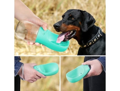 Bebedero Portátil para Perros Botella (Azul - 350ml)
