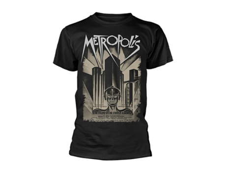 Camiseta ROCKINSTONE con póster de Metrópolis de Plan 9 Movies (Algodón - XXXL)