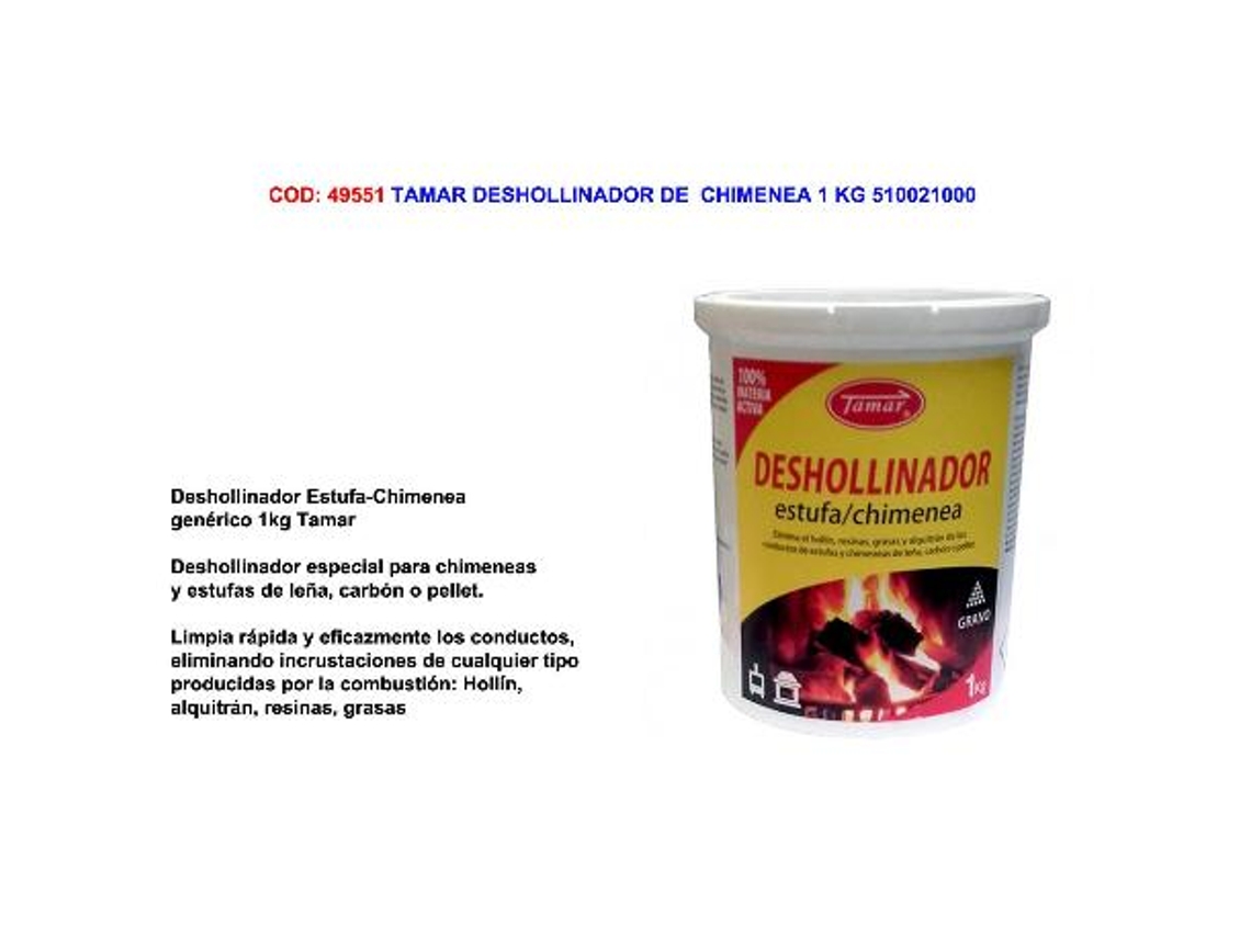 Tamar deshollinador de chimenea 1 kg 510021000