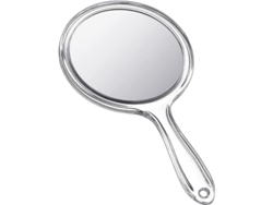 Espejo De Mano De Doble Cara Con Lupa De 1x/2x, Transparente, Con Asa, Portátil Para Maquillaje Y Cuidado Personal.
