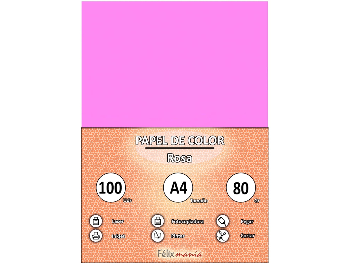 80Gr A4 Paqueta Pink 100 Hojas