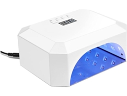 Lámpara LED para uñas de 36 W para secador de uñas de gel con pantalla LCD grande, sensor automático y 4 configuraciones de temporizador Gusshious White