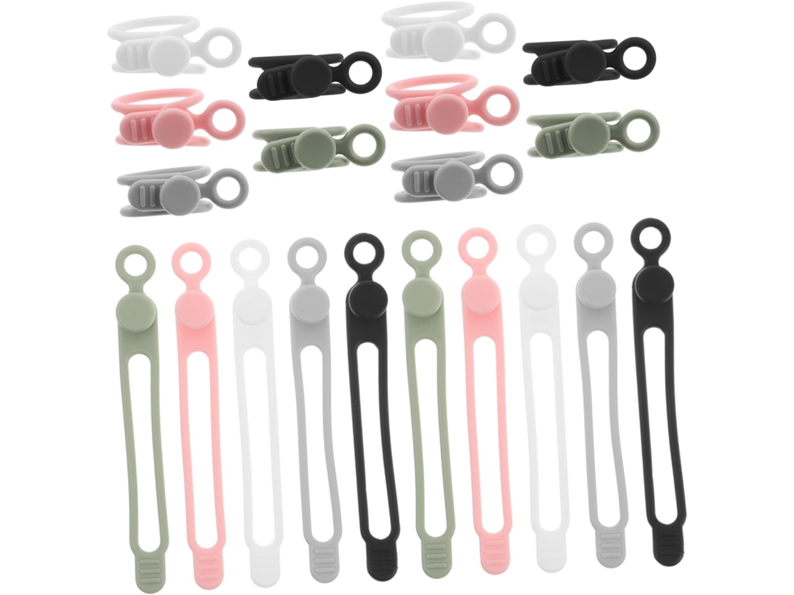 30 Bridas De Silicona Reutilizables Para Cables, Ideales Para Organizarlos.