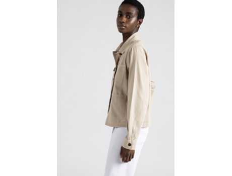 Chaqueta de Mujer THROTTLEMAN Algodón Beige (S)